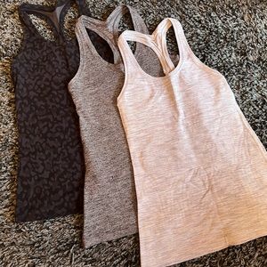 Set of three lululemon tanks